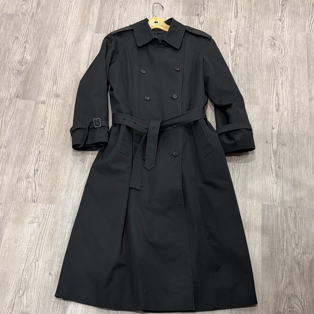 Vintage Continental Airlines Samsung Black Trench Coat